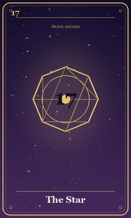 The Star Tarot card representing renewed hope
